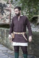 Erik - Short Cotton Viking Tunic - Brown