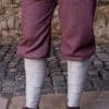 Tilda - Rus Pants - Herringbone Woven Cloth - Burgundy and Gray