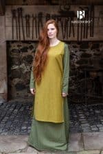 Haithabu - Cotton Viking Outer Dress - Saffron Yellow