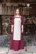 Gyda - Cotton Viking Apron Dress - Hemp Color