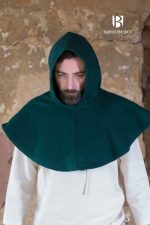 Cucullus - Wool Medieval Cowl - Green