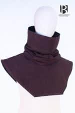 Medieval Hooded Cowl with Standing Collar - Brown