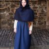 Gugel Curt - Medieval Wool Cowl - Blue