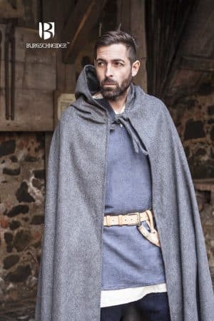 Wool Hooded Cloak Hibernus Black main image 1