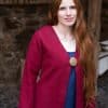 Aslaug - Wool Viking Coat - Red
