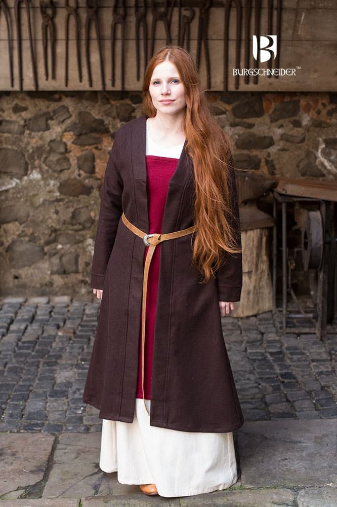 Aslaug - Wool Viking Coat - Brown