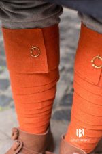 Aki Wool Leg Wraps - Orange