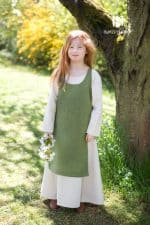 Ylva - Childrens Viking Dress - Linden Green