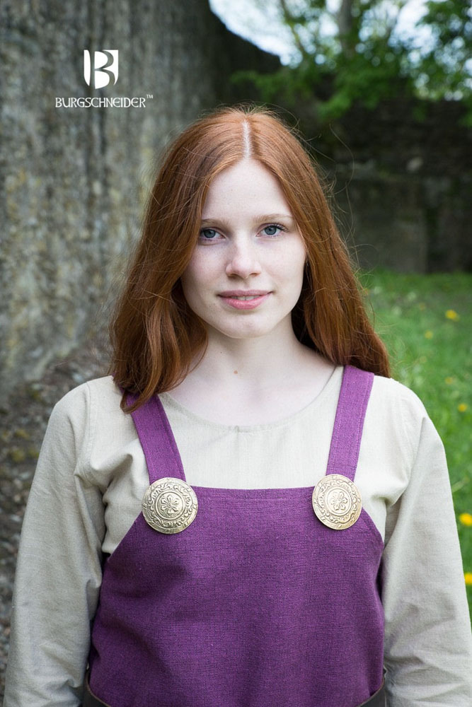 Ingwaz - Disc Brooches for Viking Women's Hangerock Dress - Set of Two
