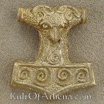 Brass Skane Thor's Hammer Pendant