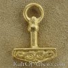 Small Brass Thor's Hammer Pendant