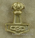 Large Brass Thor's Hammer Pendant