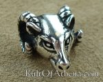 Silver Ram's Head Pendant