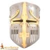 13th Century Great Pot Helm with Brass Crown and Cross