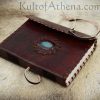 Leather-Bound Medieval Journal with Gemstone