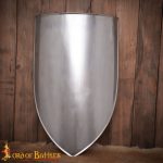Medieval Right Handed Steel Heater Shield Blank – 18 Gauge Steel