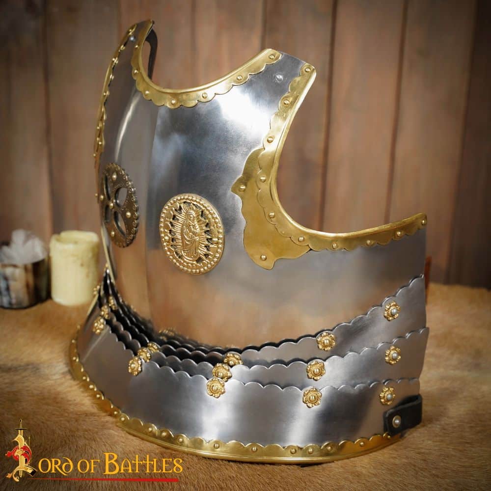 Polish Winged Hussar Cuirass with Back Rondel Plate – 16 Gauge Steel
