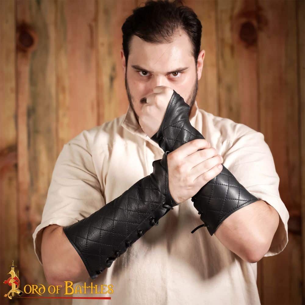 Archer’s Leather Bracers – For Left-Handed Archer