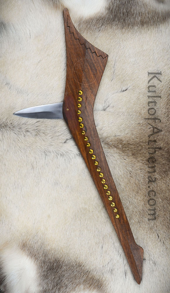 Native American Gunstock Club with Dagger-Spike