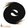 Brass Aiglets with Black Cord – 56” – Set of 5