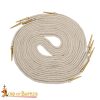 Brass Aiglets with Natural Cord – 56” – Set of 5