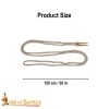 Brass Aiglets with Natural Cord – 56” – Set of 5