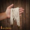 Brass Aiglets with Natural Cord – 56” – Set of 5