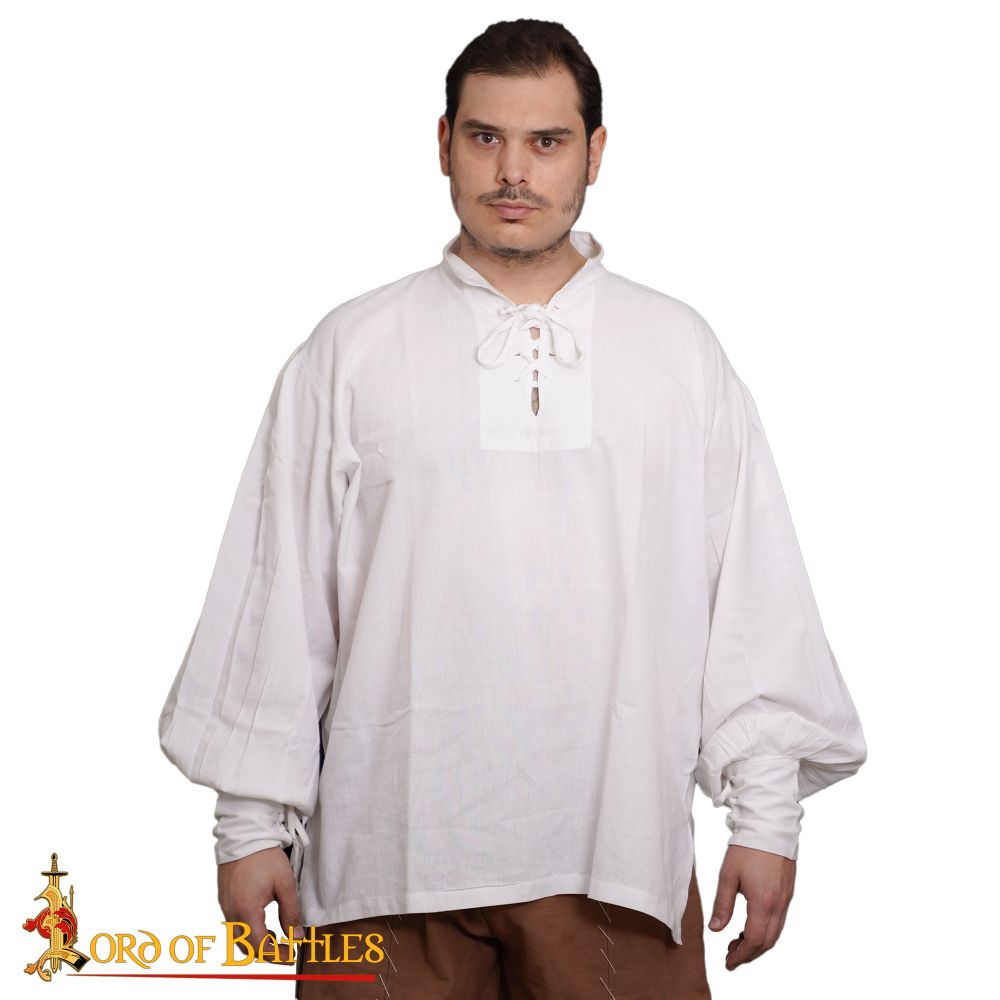 Cotton Pirate / Renaissance Shirt - White - Size Large