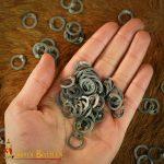 1 kg Loose Chainmail Rings – Mild Steel Flat Rings with Rivets 17 Gauge / 9 mm – Wedge Riveted