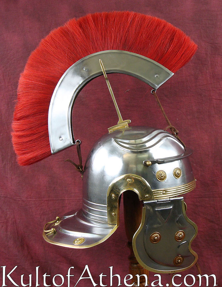 Roman Gallic Helmet with Red Crest