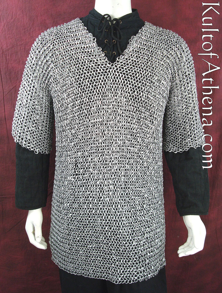 DRNA Chain Mail Haubergeon - Dome Riveted - Anodized Aluminum