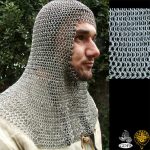 BRZH Chain Mail Coif - Butted - High Tensile Steel