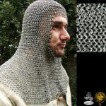 DRNM Chain Mail Coif - Dome Riveted - Mild Steel