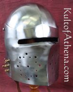 Houndskull Bascinet - Large - 14 Gauge Steel