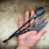 Medieval Cutlery Set with Wearable Leather Pouch