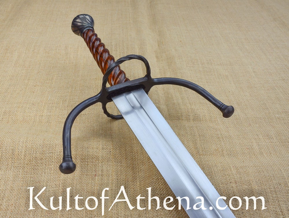 German Longsword with Twisted Wood Grip - Stage Combat Version