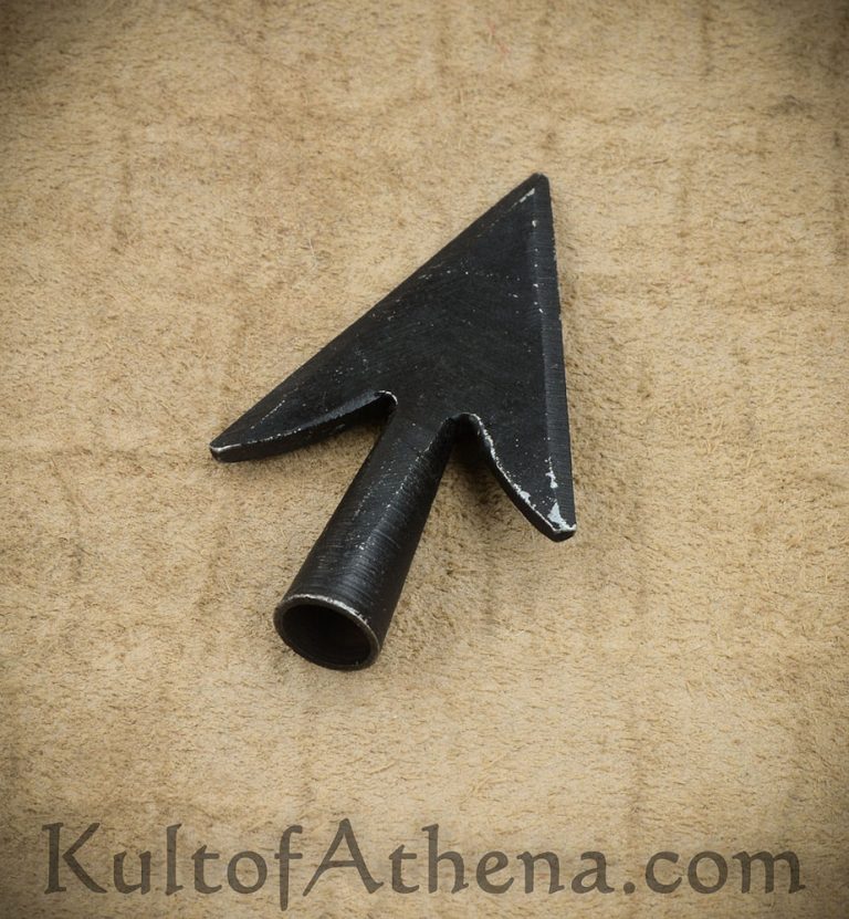 Barbed Broadhead Arrowhead Blackened