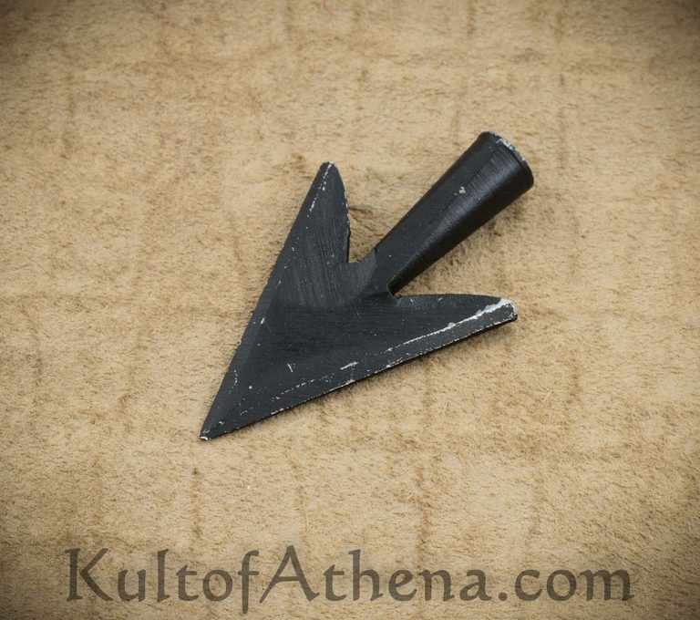 Barbed Broadhead Arrowhead Blackened