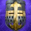 Darkened Crusader Helm - 18 Gauge