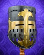 Darkened Crusader Helm - 18 Gauge