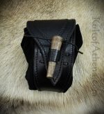 Leather Belt Pouch with Toggle