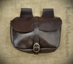 Brown Leather Belt Pouch