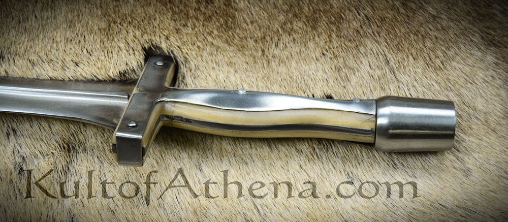 Greek Campovalano Xiphos With Composite Bone And Steel Hilt