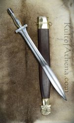 Greek Campovalano Xiphos with Composite Bone and Steel Hilt