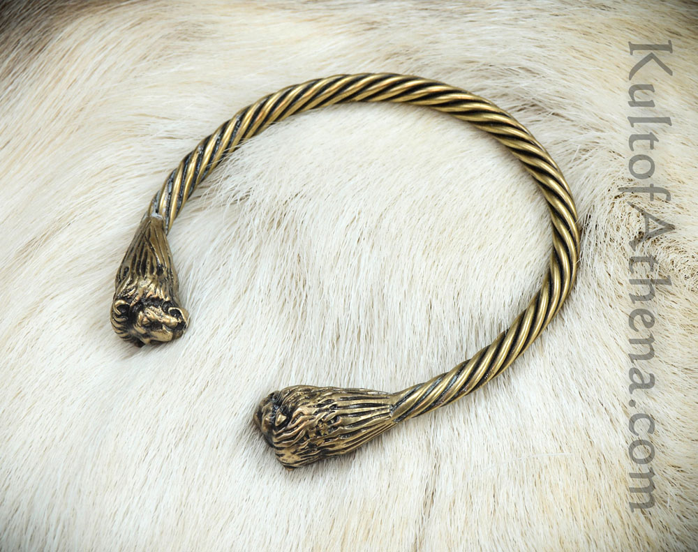 Brass Lion Head Bracelet