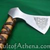 Viking Type F Axe with Etched Norse Design