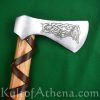 Viking Type L Axe with Etched Norse Design