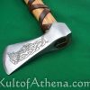 Viking Type L Axe with Etched Norse Design