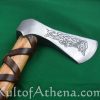 Viking Type L Axe with Etched Norse Design