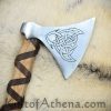 Viking Type M Axe with Etched Norse Design